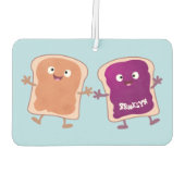 Cute pindakaas en jelly sandwich cartoon luchtverfrisser (Achterkant)