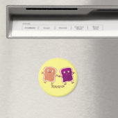 Cute pindakaas en jelly sandwich cartoon magneet (Insitu (Vaatwasser))