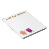 Cute pindakaas en jelly sandwich cartoon notitieblok (Schuin)