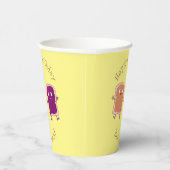 Cute pindakaas en jelly sandwich cartoon papieren bekers (Rechts)