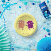 Cute pindakaas en jelly sandwich cartoon papieren kommen (Feest)