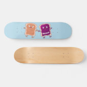 Cute pindakaas en jelly sandwich cartoon persoonlijk skateboard (Horizontaal)