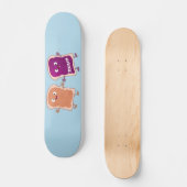 Cute pindakaas en jelly sandwich cartoon persoonlijk skateboard (Voorkant)