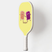 Cute pindakaas en jelly sandwich cartoon pickleball paddle (Links)