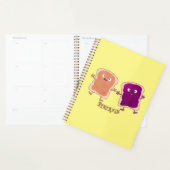 Cute pindakaas en jelly sandwich cartoon planner (Display)