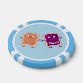 Cute pindakaas en jelly sandwich cartoon poker chips (Enkel)