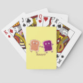 Cute pindakaas en jelly sandwich cartoon pokerkaarten (Achterkant)