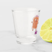 Cute pindakaas en jelly sandwich cartoon shot glas (Links)