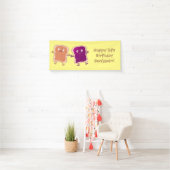 Cute pindakaas en jelly sandwich cartoon spandoek (Insitu)