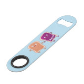 Cute pindakaas en jelly sandwich cartoon speed flessenopener (Voorkant Gekanteld)