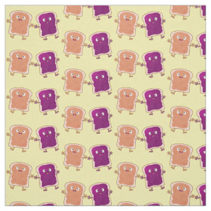 Cute pindakaas en jelly sandwich cartoon stof
