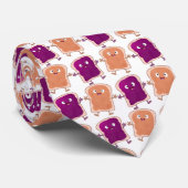 Cute pindakaas en jelly sandwich cartoon stropdas (Opgerold)