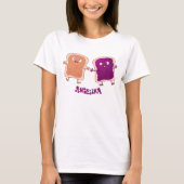 Cute pindakaas en jelly sandwich cartoon t-shirt (Voorkant)