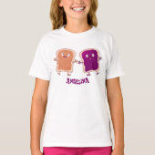 Cute pindakaas en jelly sandwich cartoon t-shirt (Voorkant)