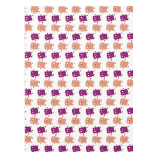 Cute pindakaas en jelly sandwich cartoon tafelkleed (Voorkant)