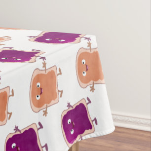Cute pindakaas en jelly sandwich cartoon tafelkleed