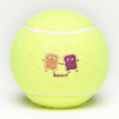 Cute pindakaas en jelly sandwich cartoon tennisballen (Achterkant)