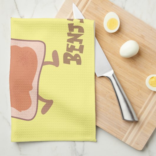 Cute pindakaas en jelly sandwich cartoon theedoek (Quarter Fold)