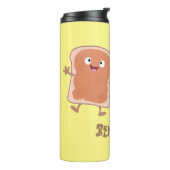 Cute pindakaas en jelly sandwich cartoon thermosbeker (Gedraaid links)