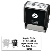 Cute pindakaas en jelly sandwich cartoon  zelfinktende stempel (In situ)