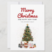 Cute Pine Tree Script Merry Kerstry (Voorkant)
