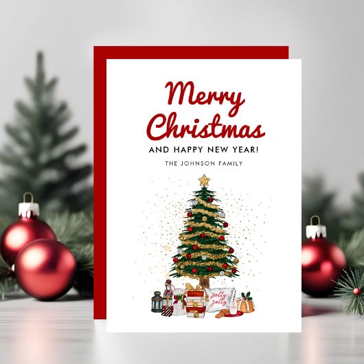 Cute Pine Tree Script Merry Kerstry