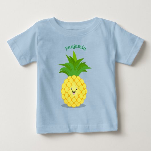 Cute pineapple cartoon illustratie (Voorkant)