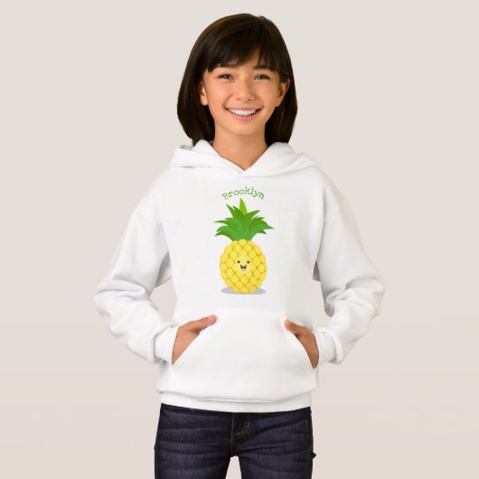 Cute pineapple cartoon illustratie (Voorkant volledig)