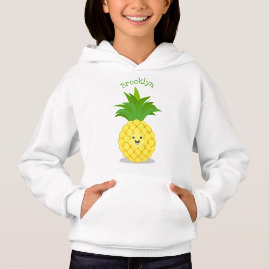 Cute pineapple cartoon illustratie (Voorkant)