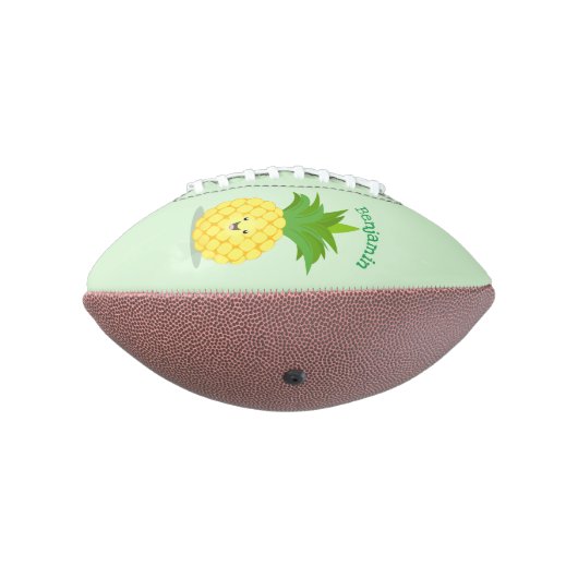 Cute pineapple cartoon illustratie american football (Gedraaid 270)