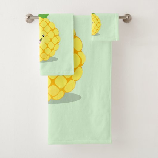 Cute pineapple cartoon illustratie bad handdoek (Insitu)