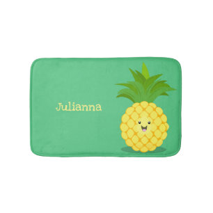 Cute pineapple cartoon illustratie badmat