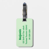 Cute pineapple cartoon illustratie bagagelabel (Achterkant verticaal)