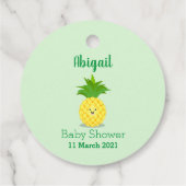 Cute pineapple cartoon illustratie bedankjes labels (Achterkant)