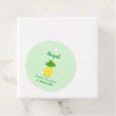 Cute pineapple cartoon illustratie bedankjes labels (In situ)