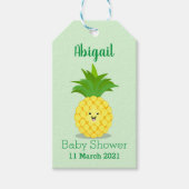 Cute pineapple cartoon illustratie cadeaulabel (Voorkant)