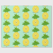 Cute pineapple cartoon illustratie cadeaupapier (Vlak)