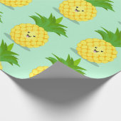 Cute pineapple cartoon illustratie cadeaupapier (Hoek)