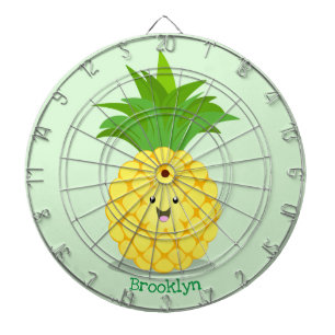 Cute pineapple cartoon illustratie dartbord
