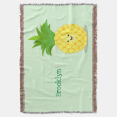 Cute pineapple cartoon illustratie deken (Voorkant Verticaal)