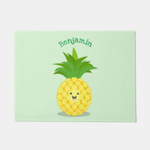Cute pineapple cartoon illustratie deurmat