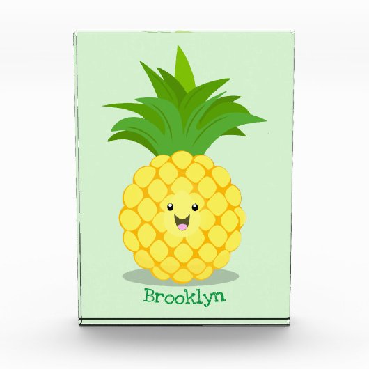 Cute pineapple cartoon illustratie fotoblokken (Voorkant)