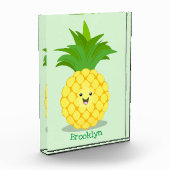Cute pineapple cartoon illustratie fotoblokken (Links)