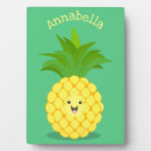 Cute pineapple cartoon illustratie fotoplaat (voorkant)