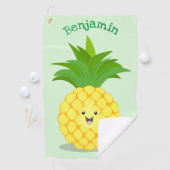 Cute pineapple cartoon illustratie golfhanddoek (Insitu)
