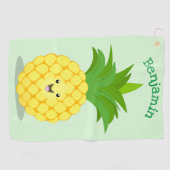 Cute pineapple cartoon illustratie golfhanddoek (Horizontaal)