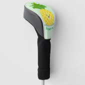 Cute pineapple cartoon illustratie golfheadcover (Schuin)