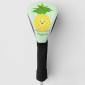 Cute pineapple cartoon illustratie golfheadcover (Voorkant)
