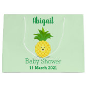 Cute pineapple cartoon illustratie groot cadeauzakje (Voorkant)