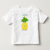 Cute pineapple cartoon illustratie kinder shirts (Voorkant)